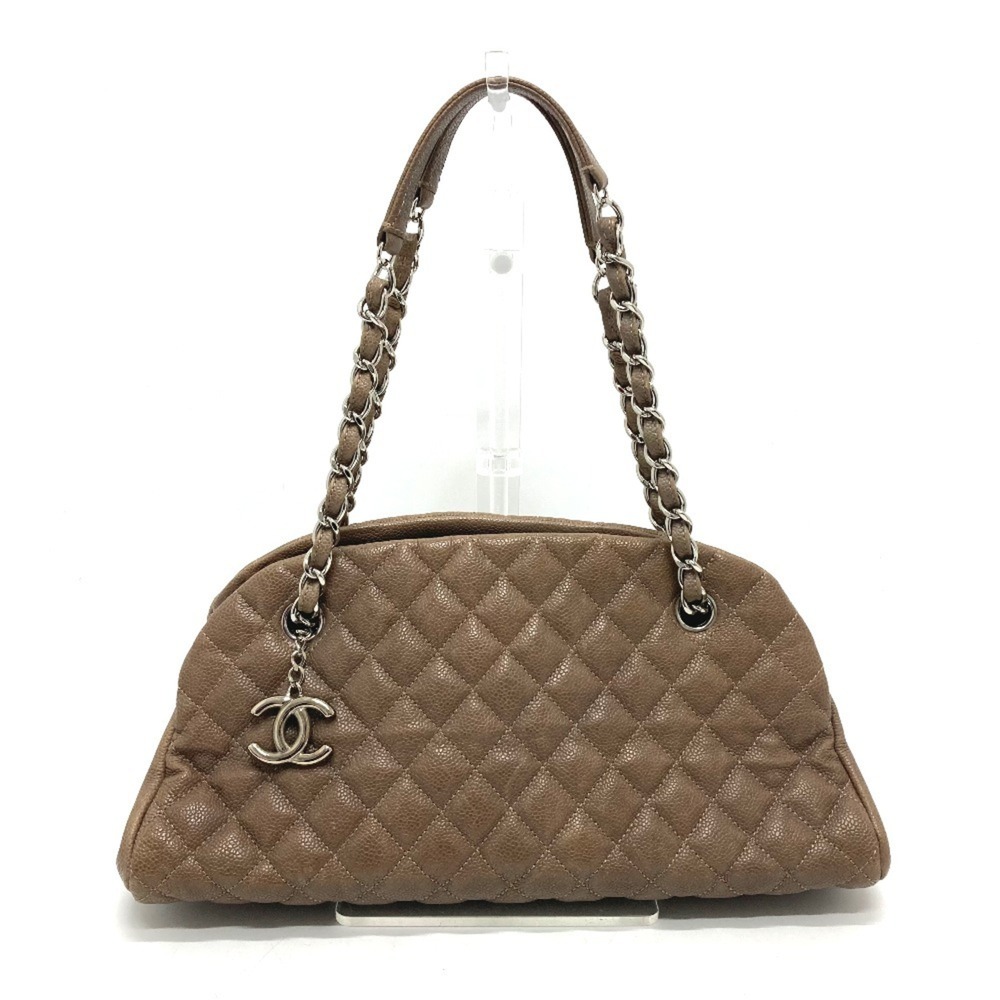 CHANEL Brown Caviar Leather Logo Shoulder Bag - Picture 1 of 12